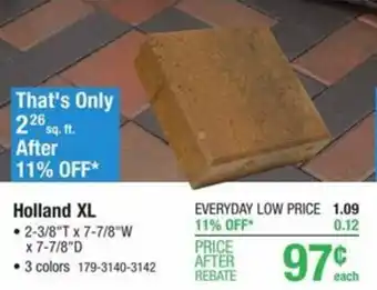 Menards Holland Paver Block Holland XL offer