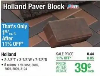 Menards Holland Paver Block Holland offer