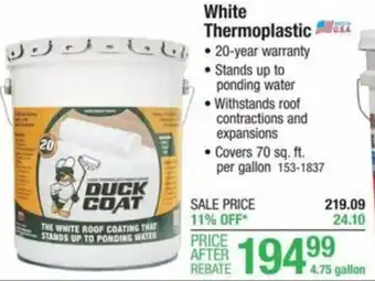 Menards White Thermoplastic offer