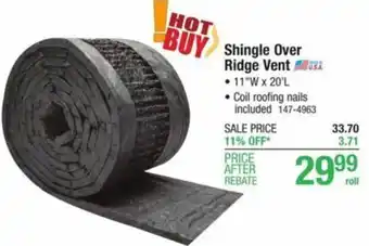 Menards Shingle Over Ridge Vent offer