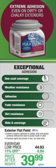 Menards Exterior Flat Paint offer