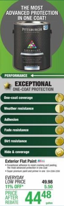 Menards Exterior Flat Paint offer