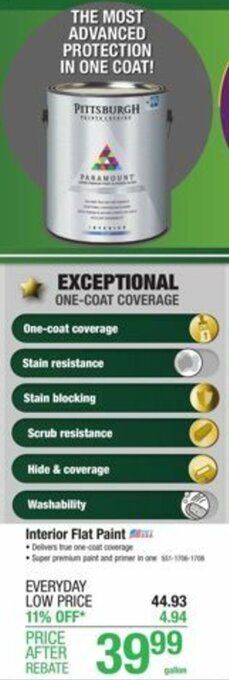 Menards Interior Flat Paint offer