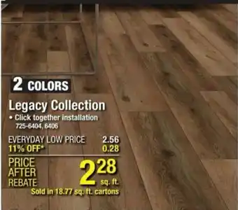 Menards Legacy Collection offer