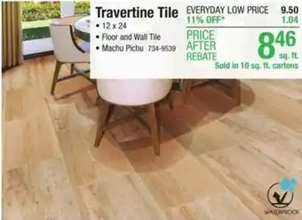 Menards Travertine Tile offer