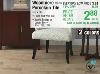 Menards Woodmere Porcelain Tile offer