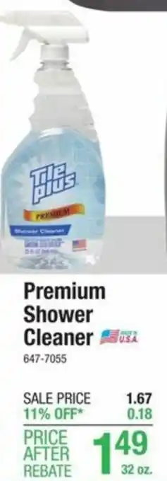 Menards Premium Shower Cleaner offer