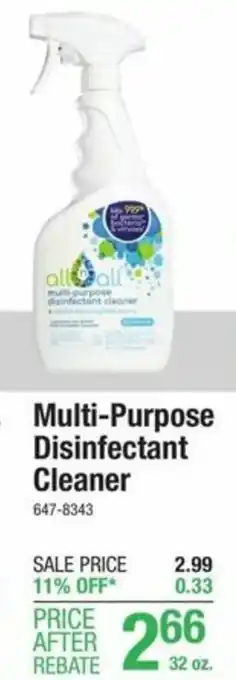 Menards Multi-Purpose Disinfection Cleaner offer