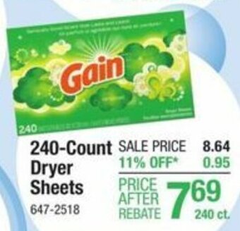 Menards 240-Count Dryer Sheets offer