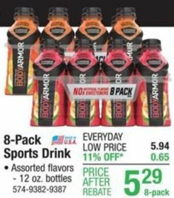 Menards 8-Pack Sports Drink offer