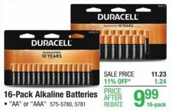 Menards 16-Pack Alkaline Batteries offer