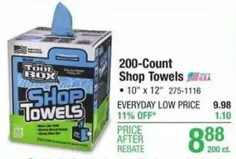 Menards 200-Count Shop Towels offer