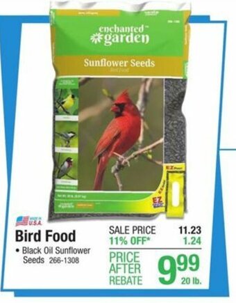 Menards Bird Food offer