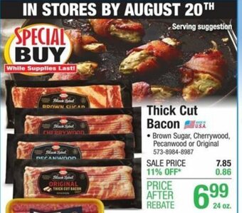 Menards Thick Cut Bacon offer