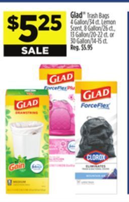 Dollar General Glad® trash bags offer