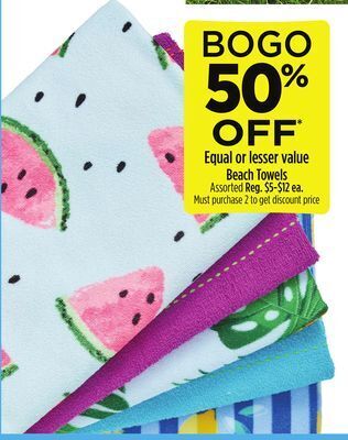 Dollar General Beach towels offer