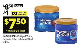 Dollar General Maxwell house® offer