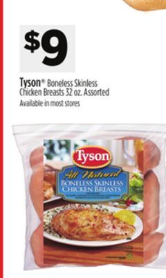 Dollar General Tyson® boneless skinless chicken breasts offer