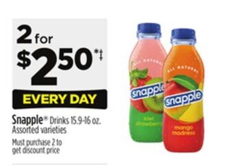 Dollar General Snapple® drinks offer