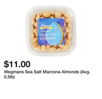 Wegmans Wegmans sea salt marcona almonds (avg. 0.5lb) offer