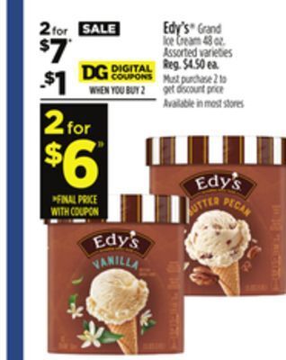 Dollar General Edy's® grand ice cream offer
