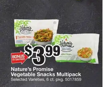 Giant Food Nature's Promise Vegetable Snacks Multipack offer