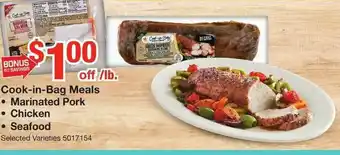 Giant Food Cook-in-bag Meals Marinated Pork Chicken Seafood offer