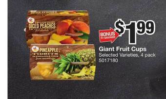 Giant Food Giant Fruit Cups offer