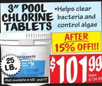 Ollie's 3 pool chlorine tablets offer