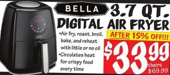 Ollie's Bella 3.7 qt. digital air fryer offer
