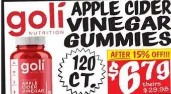 Ollie's Goli apple cider vinegar gummies offer