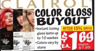 Ollie's Clairol color gloss buyout offer