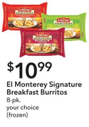 Publix El Monterey Signature Breakfast Burritos 8-pk. your choice (frozen) offer