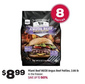 Grocery Outlet Miami beef 80/20 angus beef patties, 2.66 lb offer