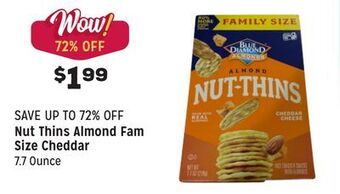Grocery Outlet Almond fam size cheddar offer