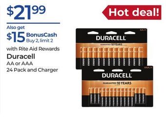 Rite Aid Duracell offer