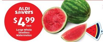 Aldi Large whole seedless watermelon offer