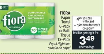 CVS Fiora paper towel 6-pack or bath tissue 12-pack offer