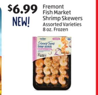 Aldi Fremont fish market shrimp skewers offer