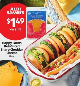 Aldi Happy farms deli-sliced sharp cheddar cheese offer