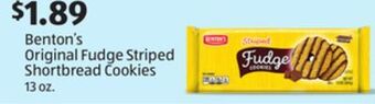 Aldi Benton's original fudge striped shortbread cookies offer