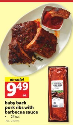 Lidl Baby back pork ribs with barbecue sauce offer