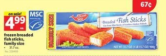 Lidl Frozen breaded fish sticks, family size offer