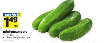 Lidl Mini cucumbers offer