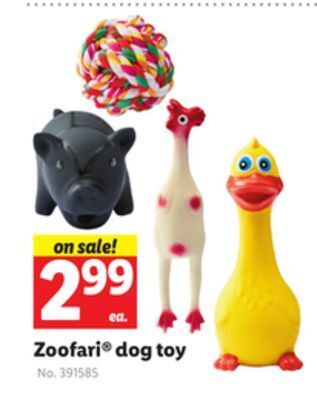Lidl Zoofari® dog toy offer