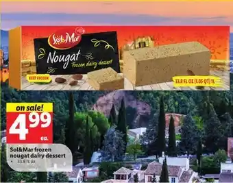 Lidl Sol & mar frozen nougat dairy dessert offer