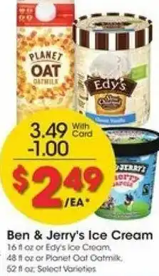 Kroger Ben&Jerry's Ice Cream 16 oz offer