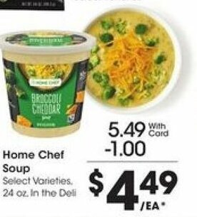 Kroger Home Chef Soup 24 oz offer