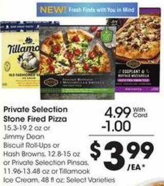Kroger Private Selection Stone Fired Pizza offer
