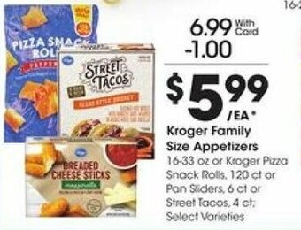 Kroger Kroger Family Size Appetizers offer